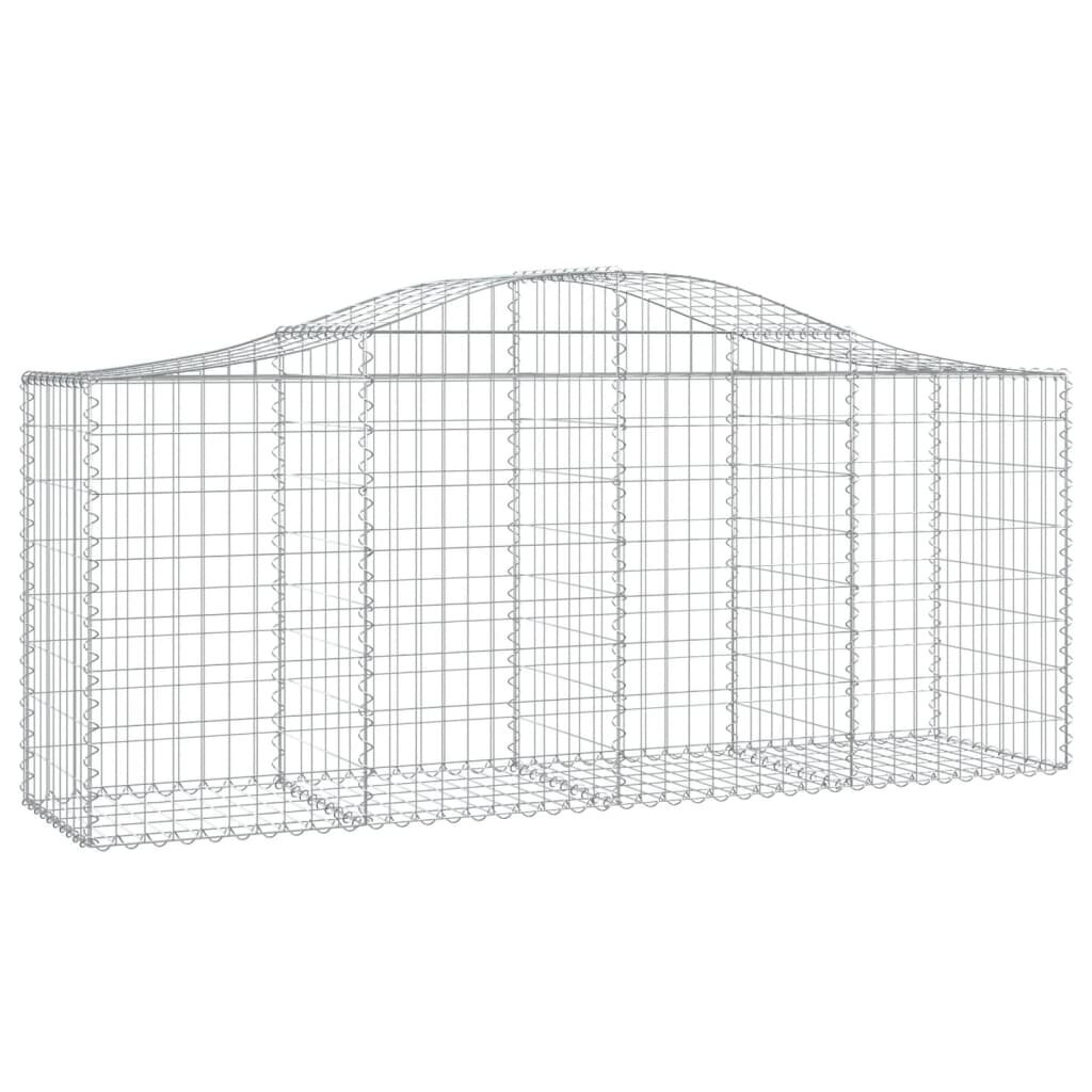 vidaXL Kaarevat kivikorit 25 kpl 200x50x80/100 cm galvanoitu rauta hinta ja tiedot | Aidat ja tarvikkeet | hobbyhall.fi