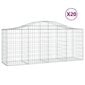 vidaXL Kaarevat kivikorit 20 kpl 200x50x80/100 cm galvanoitu rauta hinta ja tiedot | Aidat ja tarvikkeet | hobbyhall.fi