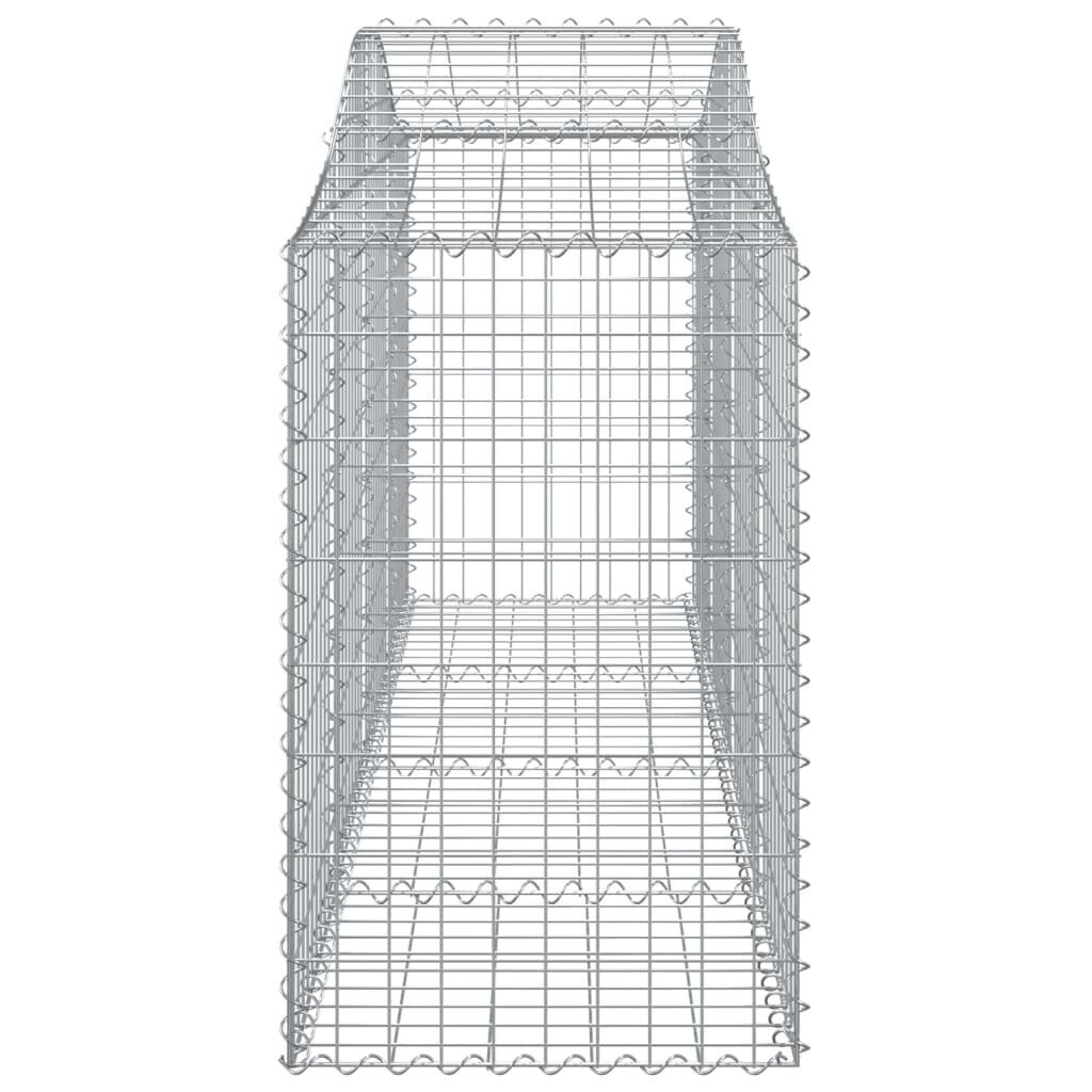 vidaXL Kaarevat kivikorit 9 kpl 200x50x80/100 cm galvanoitu rauta hinta ja tiedot | Aidat ja tarvikkeet | hobbyhall.fi