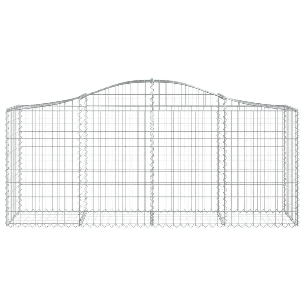 vidaXL Kaarevat kivikorit 9 kpl 200x50x80/100 cm galvanoitu rauta hinta ja tiedot | Aidat ja tarvikkeet | hobbyhall.fi