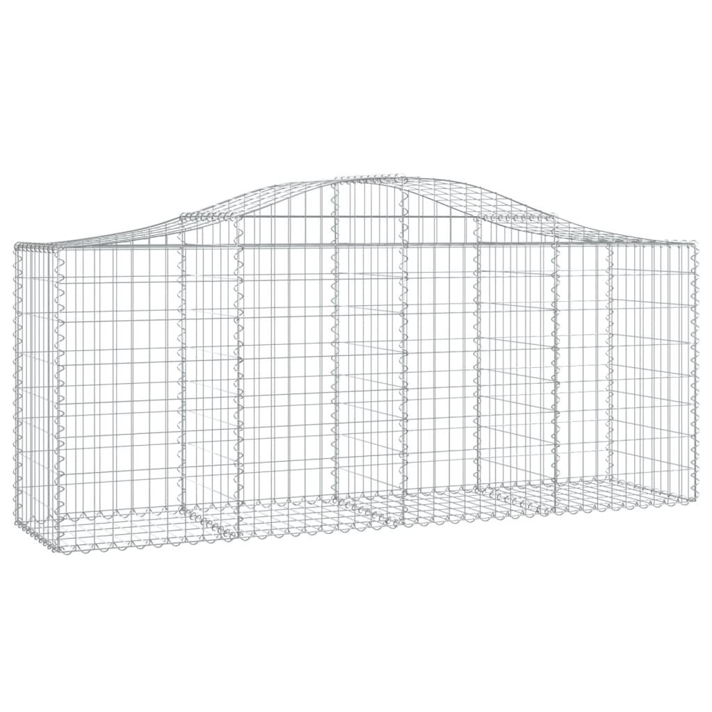 vidaXL Kaarevat kivikorit 9 kpl 200x50x80/100 cm galvanoitu rauta hinta ja tiedot | Aidat ja tarvikkeet | hobbyhall.fi