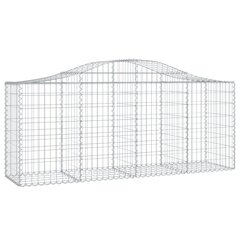 vidaXL Kaarevat kivikorit 6 kpl 200x50x80/100 cm galvanoitu rauta hinta ja tiedot | Aidat ja tarvikkeet | hobbyhall.fi