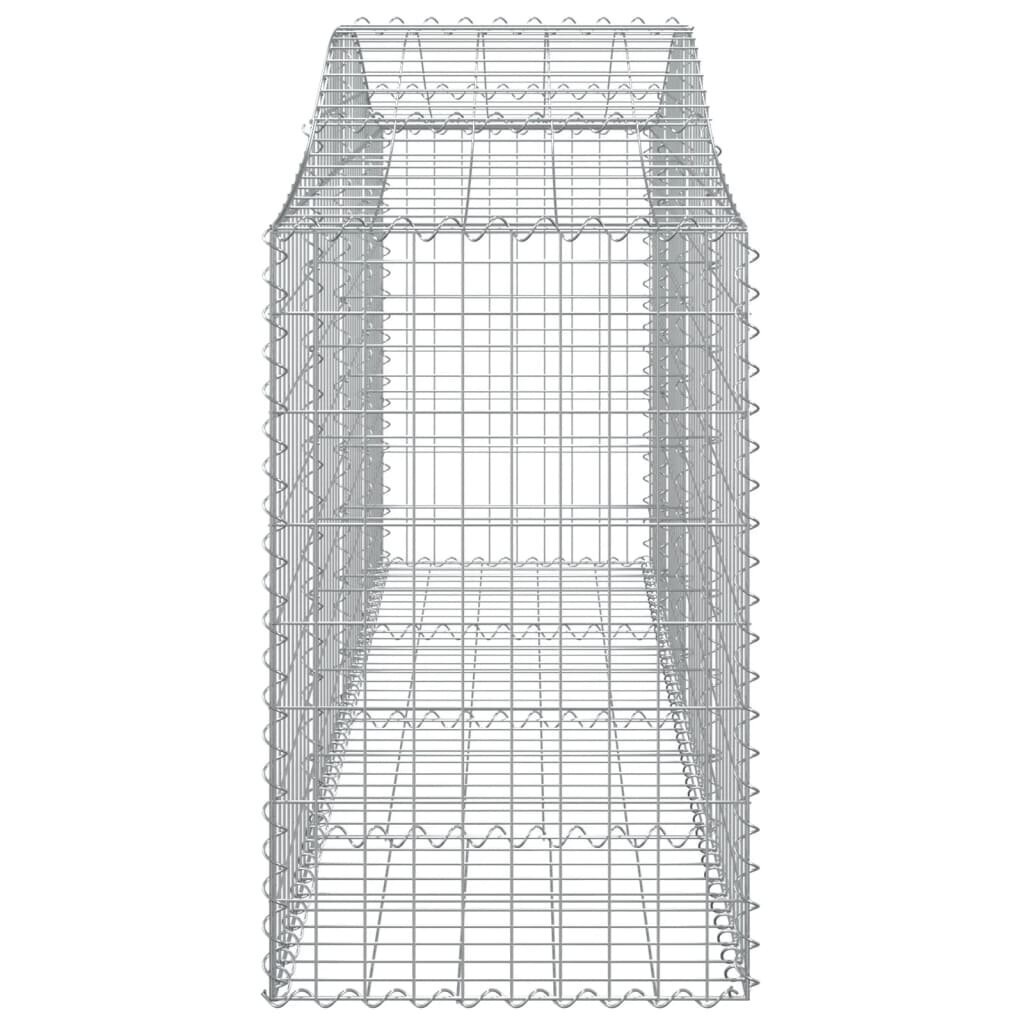 vidaXL Kaarevat kivikorit 8 kpl 200x50x80/100 cm galvanoitu rauta hinta ja tiedot | Aidat ja tarvikkeet | hobbyhall.fi