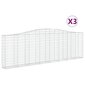 vidaXL Kaarevat kivikorit 3 kpl 400x30x120/140 cm galvanoitu rauta hinta ja tiedot | Kukkalaatikot | hobbyhall.fi