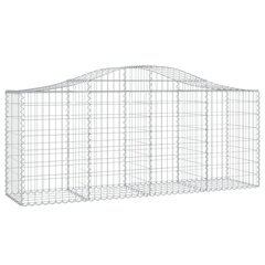 vidaXL Kaarevat kivikorit 40 kpl 200x50x80/100 cm galvanoitu rauta hinta ja tiedot | Aidat ja tarvikkeet | hobbyhall.fi