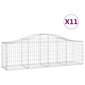 vidaXL Kaarevat kivikorit 11 kpl 200x50x60/80 cm galvanoitu rauta hinta ja tiedot | Aidat ja tarvikkeet | hobbyhall.fi