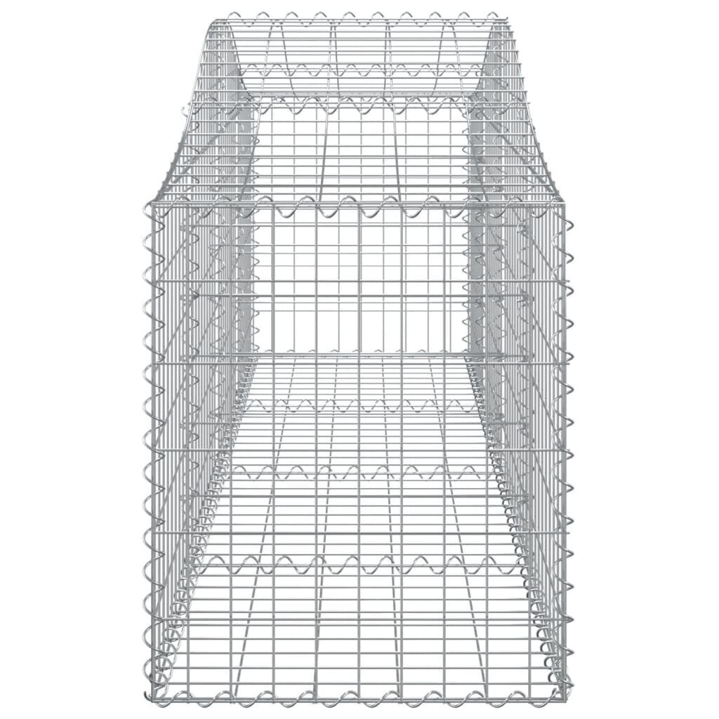 vidaXL Kaarevat kivikorit 5 kpl 200x50x60/80 cm galvanoitu rauta hinta ja tiedot | Aidat ja tarvikkeet | hobbyhall.fi