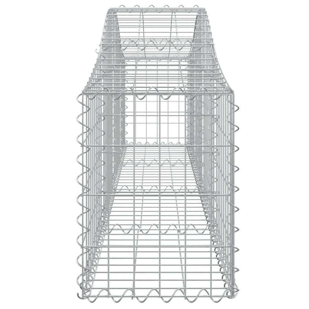 vidaXL Kaarevat kivikorit 3 kpl 200x30x40/60 cm galvanoitu rauta hinta ja tiedot | Aidat ja tarvikkeet | hobbyhall.fi