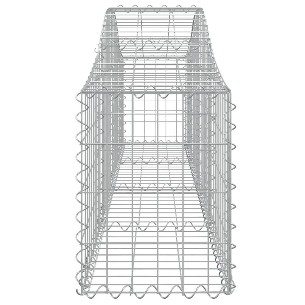 vidaXL Kaarevat kivikorit 8 kpl 200x30x40/60 cm galvanoitu rauta hinta ja tiedot | Aidat ja tarvikkeet | hobbyhall.fi