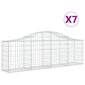 vidaXL Kaarevat kivikorit 7 kpl 200x30x60/80 cm galvanoitu rauta hinta ja tiedot | Aidat ja tarvikkeet | hobbyhall.fi