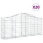 vidaXL Kaarevat kivikorit 20 kpl 200x30x80/100 cm galvanoitu rauta hinta ja tiedot | Aidat ja tarvikkeet | hobbyhall.fi