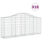 vidaXL Kaarevat kivikorit 18 kpl 200x30x80/100 cm galvanoitu rauta hinta ja tiedot | Aidat ja tarvikkeet | hobbyhall.fi