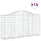 vidaXL Kaarevat kivikorit 30 kpl 200x30x100/120 cm galvanoitu rauta hinta ja tiedot | Aidat ja tarvikkeet | hobbyhall.fi