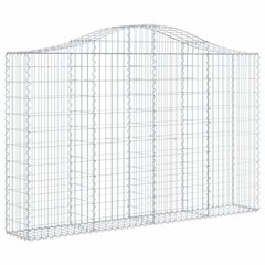 vidaXL Kaarevat kivikorit 9 kpl 200x30x120/140 cm galvanoitu rauta hinta ja tiedot | Aidat ja tarvikkeet | hobbyhall.fi