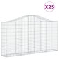 vidaXL Kaarevat kivikorit 25 kpl 200x30x100/120 cm galvanoitu rauta hinta ja tiedot | Aidat ja tarvikkeet | hobbyhall.fi