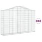 vidaXL Kaarevat kivikorit 10 kpl 200x30x120/140 cm galvanoitu rauta hinta ja tiedot | Aidat ja tarvikkeet | hobbyhall.fi