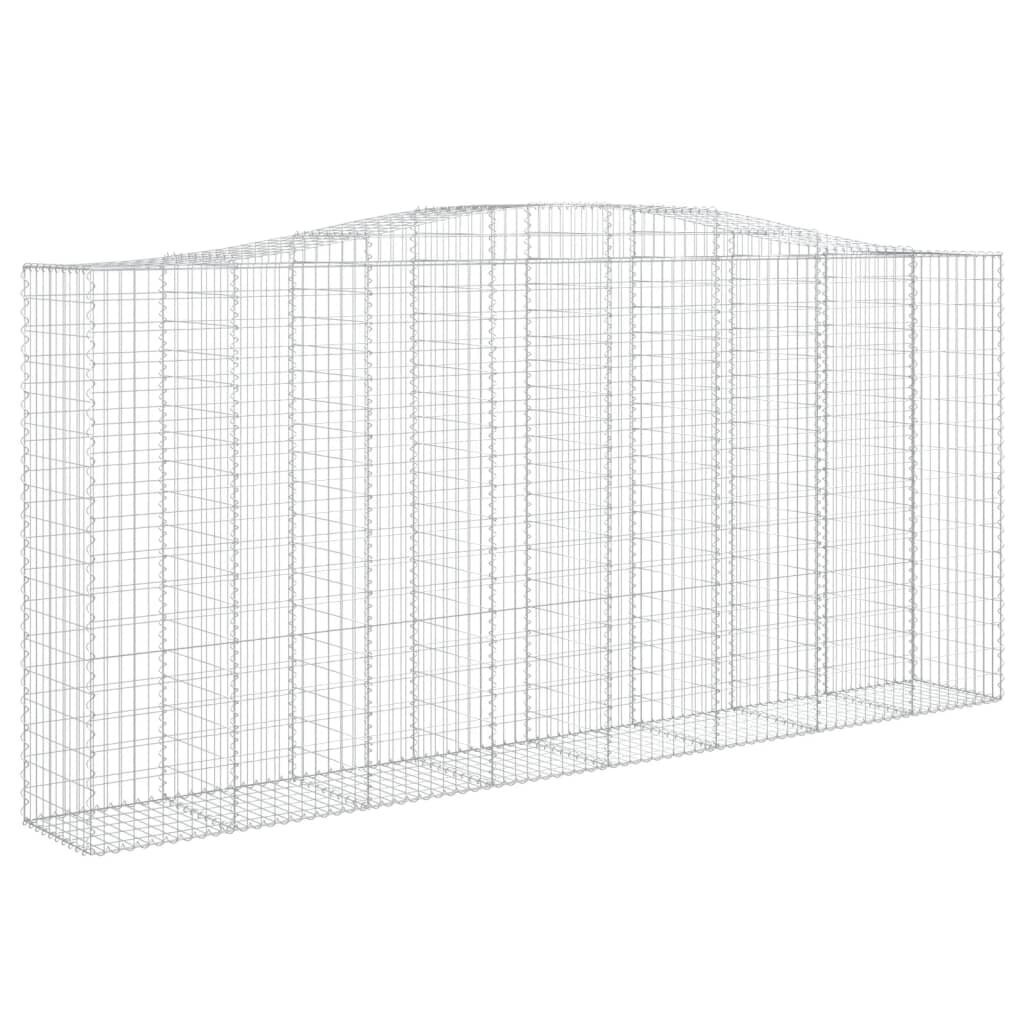 vidaXL Kaarevat kivikorit 3 kpl 400x50x180/200 cm galvanoitu rauta hinta ja tiedot | Aidat ja tarvikkeet | hobbyhall.fi