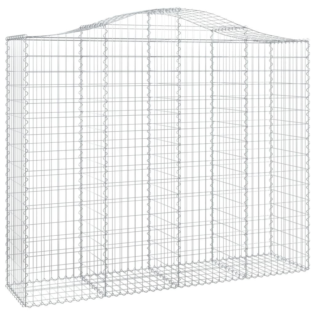 vidaXL Kaarevat kivikorit 8 kpl 200x50x160/180 cm galvanoitu rauta hinta ja tiedot | Aidat ja tarvikkeet | hobbyhall.fi