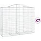 vidaXL Kaarevat kivikorit 7 kpl 200x50x160/180 cm galvanoitu rauta hinta ja tiedot | Aidat ja tarvikkeet | hobbyhall.fi