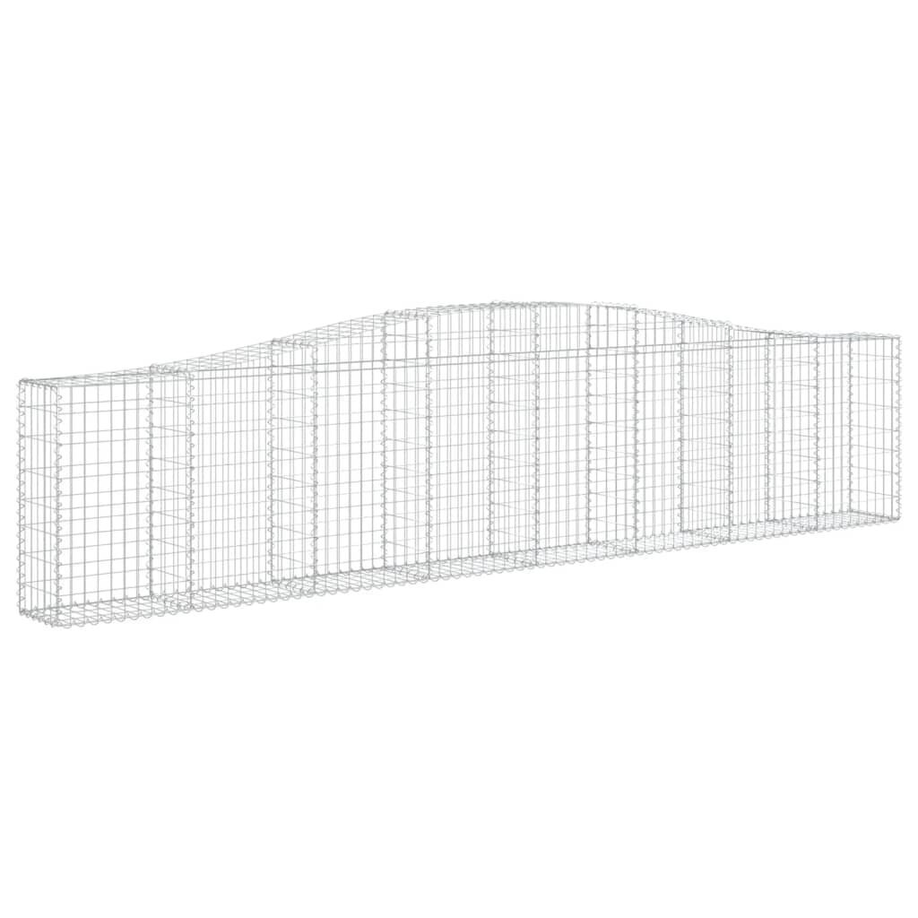 vidaXL Kaarevat kivikorit 7 kpl 400x30x80/100 cm galvanoitu rauta hinta ja tiedot | Aidat ja tarvikkeet | hobbyhall.fi