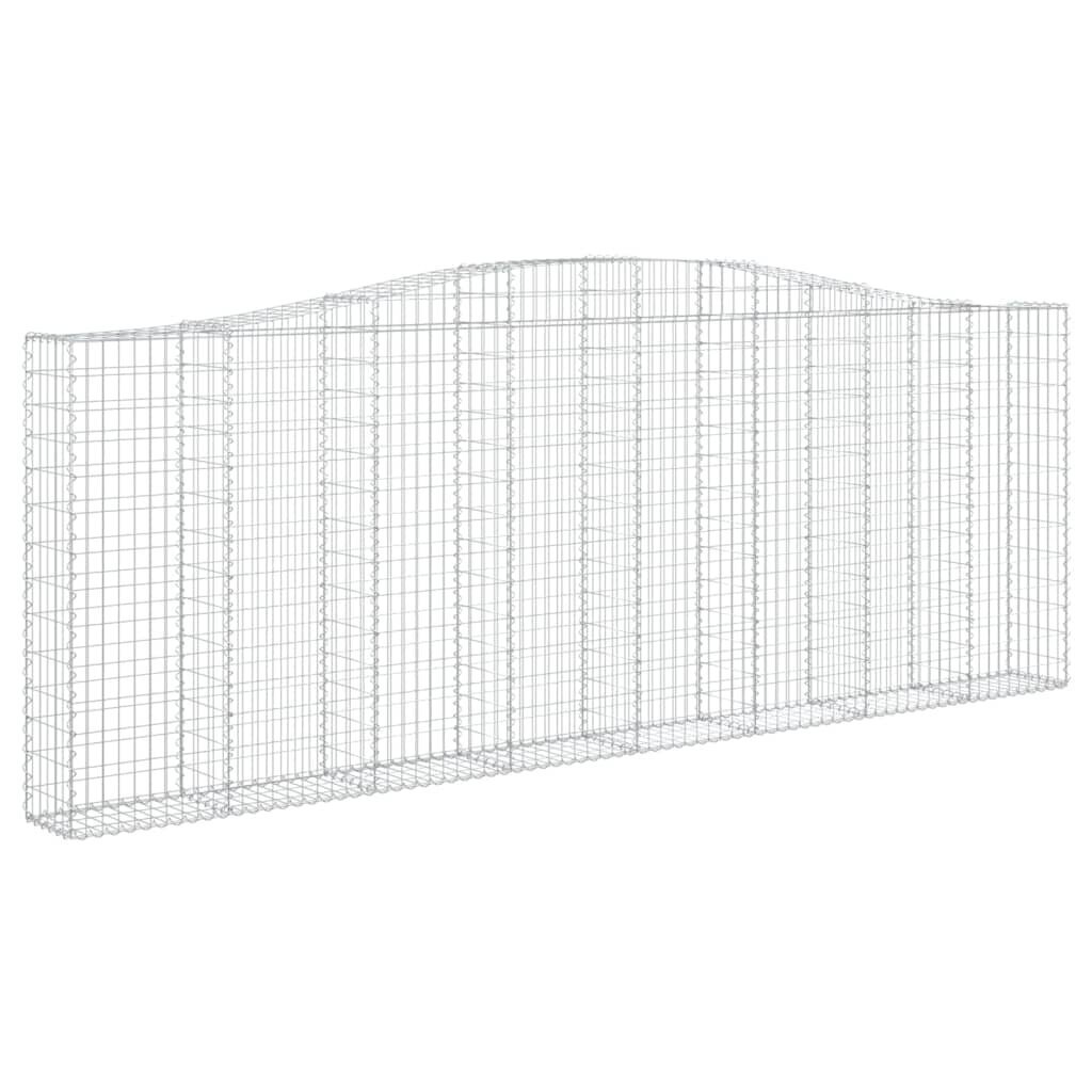 vidaXL Kaarevat kivikorit 5 kpl 400x30x140/160 cm galvanoitu rauta hinta ja tiedot | Aidat ja tarvikkeet | hobbyhall.fi