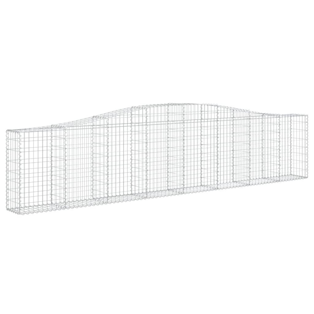 vidaXL Kaarevat kivikorit 25 kpl 400x30x80/100 cm galvanoitu rauta hinta ja tiedot | Aidat ja tarvikkeet | hobbyhall.fi