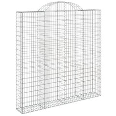 vidaXL Kaarevat kivikorit 2 kpl 200x30x200/220 cm galvanoitu rauta hinta ja tiedot | Aidat ja tarvikkeet | hobbyhall.fi