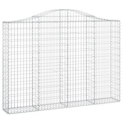 vidaXL Kaarevat kivikorit 6 kpl 200x30x140/160 cm galvanoitu rauta hinta ja tiedot | Aidat ja tarvikkeet | hobbyhall.fi