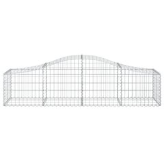 vidaXL Kaarevat kivikorit 2 kpl 200x50x40/60 cm galvanoitu rauta hinta ja tiedot | Aidat ja tarvikkeet | hobbyhall.fi