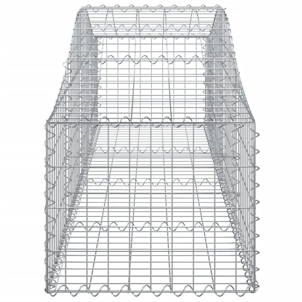 vidaXL Kaarevat kivikorit 2 kpl 200x50x40/60 cm galvanoitu rauta hinta ja tiedot | Aidat ja tarvikkeet | hobbyhall.fi