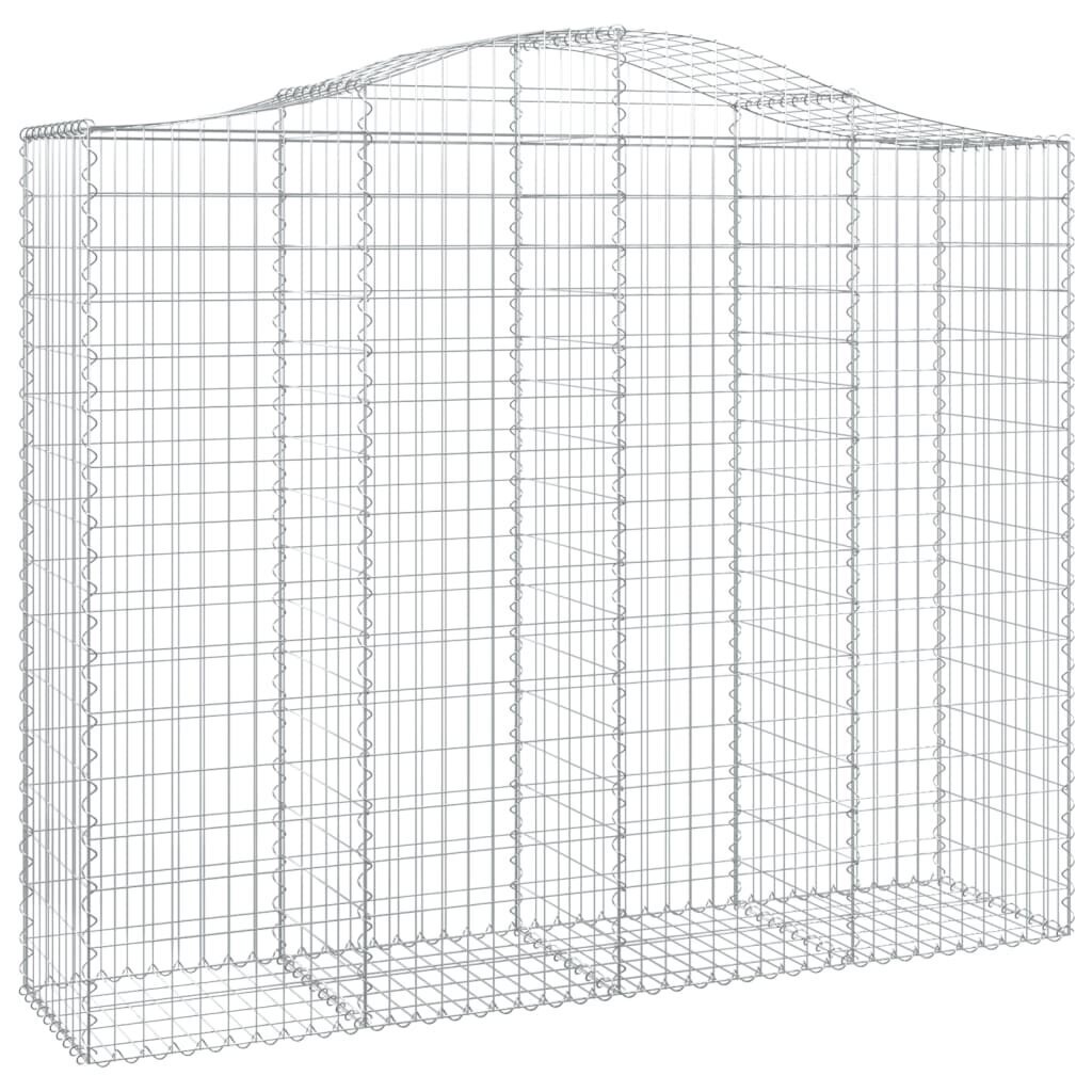 vidaXL Kaarevat kivikorit 4 kpl 200x50x160/180 cm galvanoitu rauta hinta ja tiedot | Aidat ja tarvikkeet | hobbyhall.fi