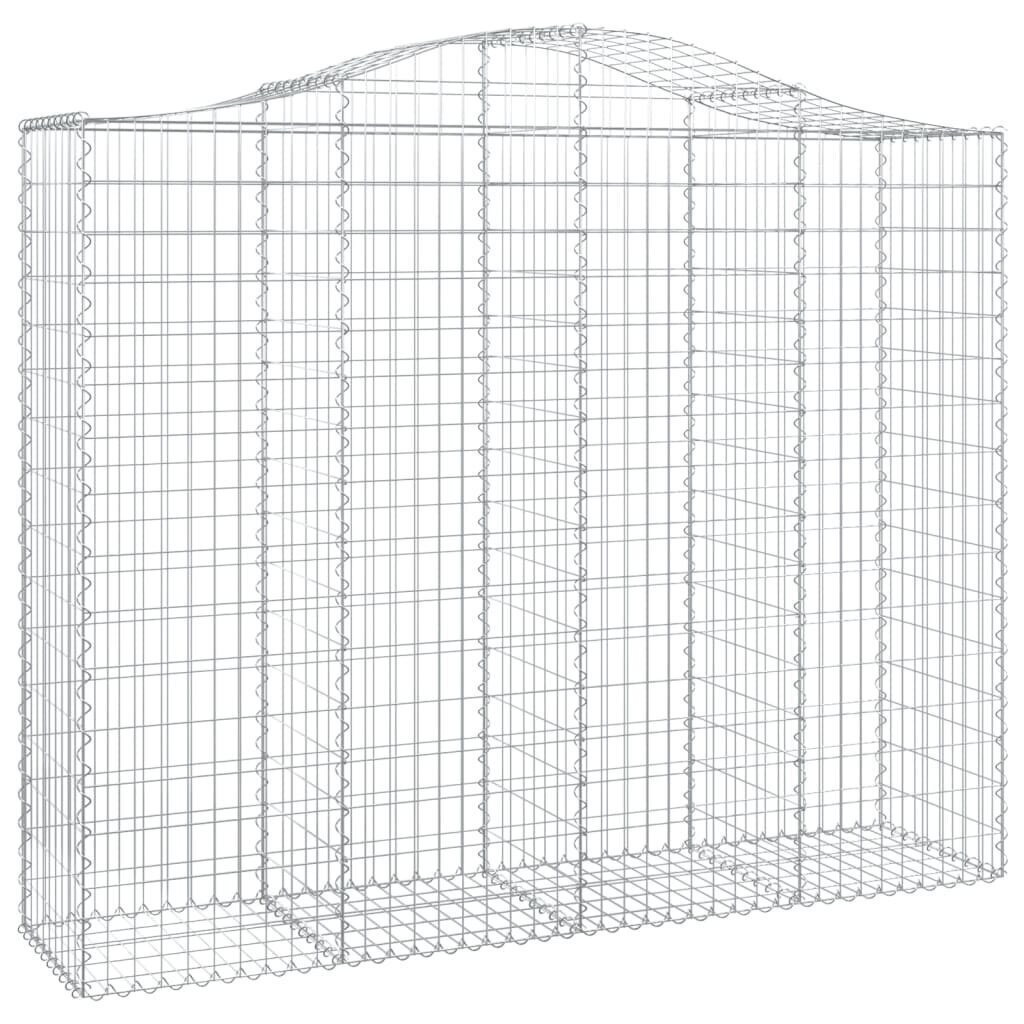 vidaXL Kaarevat kivikorit 4 kpl 200x50x160/180 cm galvanoitu rauta hinta ja tiedot | Aidat ja tarvikkeet | hobbyhall.fi