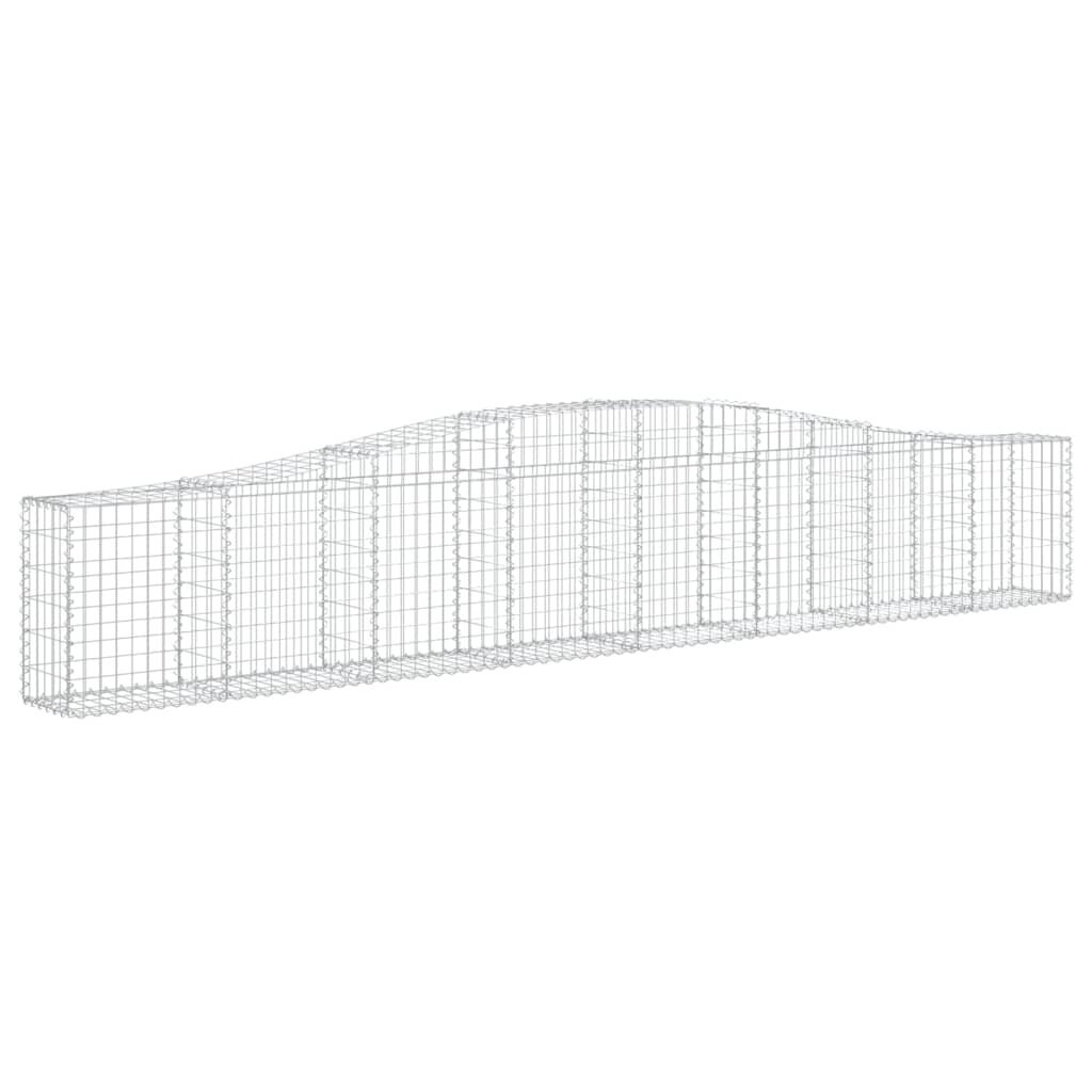 vidaXL Kaarevat kivikorit 7 kpl 400x30x60/80 cm galvanoitu rauta hinta ja tiedot | Aidat ja tarvikkeet | hobbyhall.fi