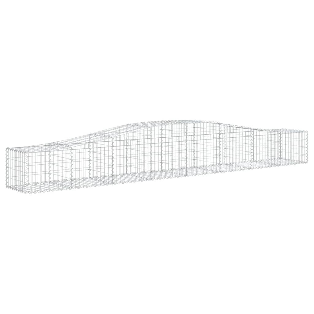 vidaXL Kaarevat kivikorit 9 kpl 400x50x40/60 cm galvanoitu rauta hinta ja tiedot | Aidat ja tarvikkeet | hobbyhall.fi