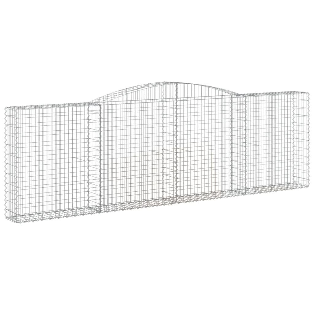 vidaXL Kaarevat kivikorit 8 kpl 400x30x120/140 cm galvanoitu rauta hinta ja tiedot | Aidat ja tarvikkeet | hobbyhall.fi