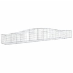 vidaXL Kaarevat kivikorit 7 kpl 400x50x40/60 cm galvanoitu rauta hinta ja tiedot | Aidat ja tarvikkeet | hobbyhall.fi