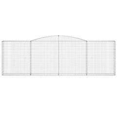 vidaXL Kaarevat kivikorit 6 kpl 400x30x120/140 cm galvanoitu rauta hinta ja tiedot | Aidat ja tarvikkeet | hobbyhall.fi