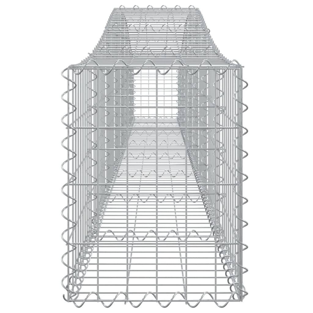 vidaXL Kaarevat kivikorit 5 kpl 400x30x40/60 cm galvanoitu rauta hinta ja tiedot | Aidat ja tarvikkeet | hobbyhall.fi