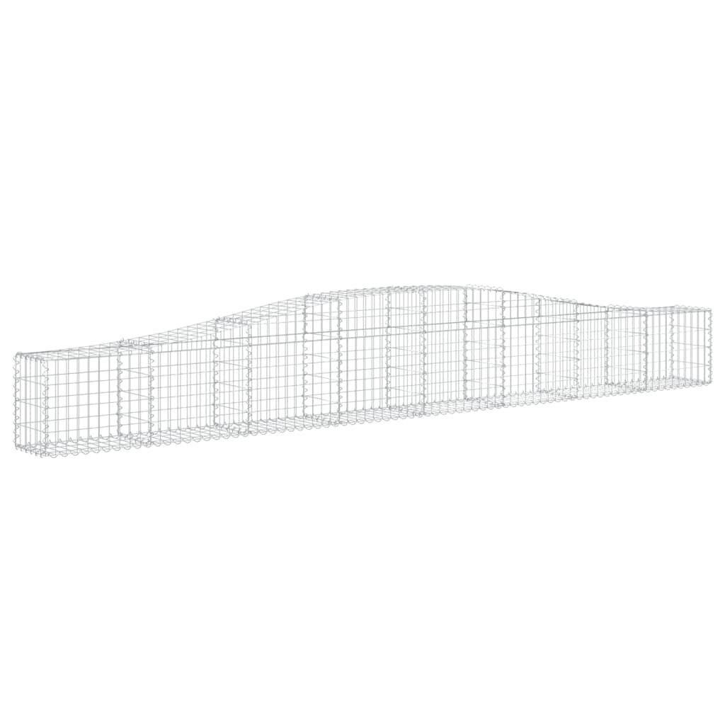 vidaXL Kaarevat kivikorit 5 kpl 400x30x40/60 cm galvanoitu rauta hinta ja tiedot | Aidat ja tarvikkeet | hobbyhall.fi