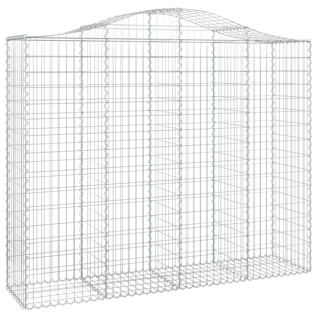 vidaXL Kaarevat kivikorit 3 kpl 200x50x160/180 cm galvanoitu rauta hinta ja tiedot | Aidat ja tarvikkeet | hobbyhall.fi