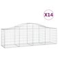 vidaXL Kaarevat kivikorit 14 kpl 200x50x60/80 cm galvanoitu rauta hinta ja tiedot | Aidat ja tarvikkeet | hobbyhall.fi