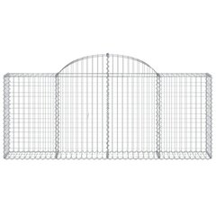 vidaXL Kaarevat kivikorit 2 kpl 200x30x80/100 cm galvanoitu rauta hinta ja tiedot | Aidat ja tarvikkeet | hobbyhall.fi