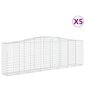 vidaXL Kaarevat kivikorit 5 kpl 400x50x120/140 cm galvanoitu rauta hinta ja tiedot | Aidat ja tarvikkeet | hobbyhall.fi