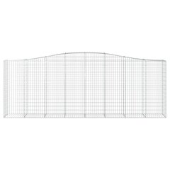 vidaXL Kaarevat kivikorit 3 kpl 400x50x140/160 cm galvanoitu rauta hinta ja tiedot | Aidat ja tarvikkeet | hobbyhall.fi