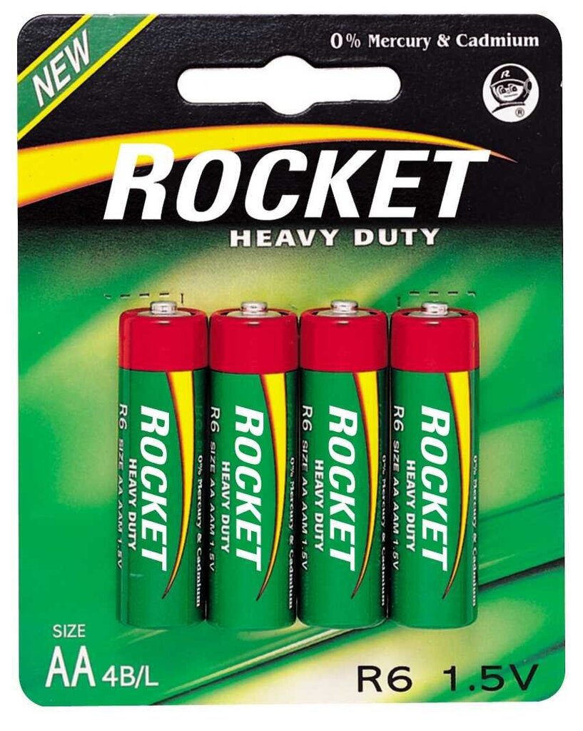 Rocket Heavy Duty AA -paristot, 4 kpl hinta ja tiedot | Paristot | hobbyhall.fi
