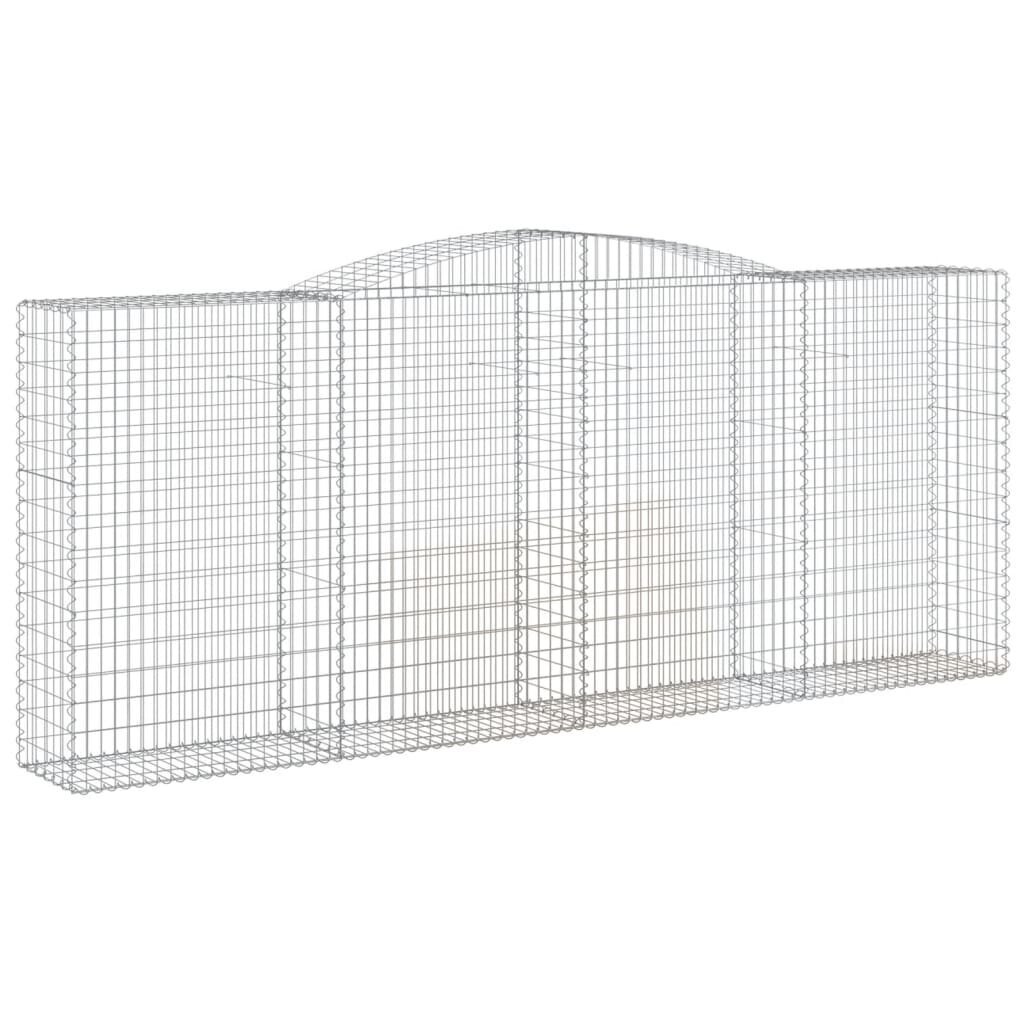 vidaXL Kaarevat kivikorit 6 kpl 400x50x160/180 cm galvanoitu rauta hinta ja tiedot | Aidat ja tarvikkeet | hobbyhall.fi