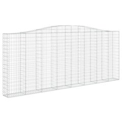 vidaXL Kaarevat kivikorit 3 kpl 400x30x160/180 cm galvanoitu rauta hinta ja tiedot | Aidat ja tarvikkeet | hobbyhall.fi