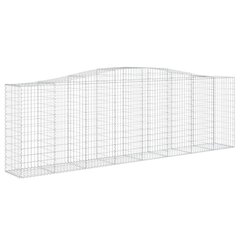 vidaXL Kaarevat kivikorit 6 kpl 400x50x120/140 cm galvanoitu rauta hinta ja tiedot | Aidat ja tarvikkeet | hobbyhall.fi