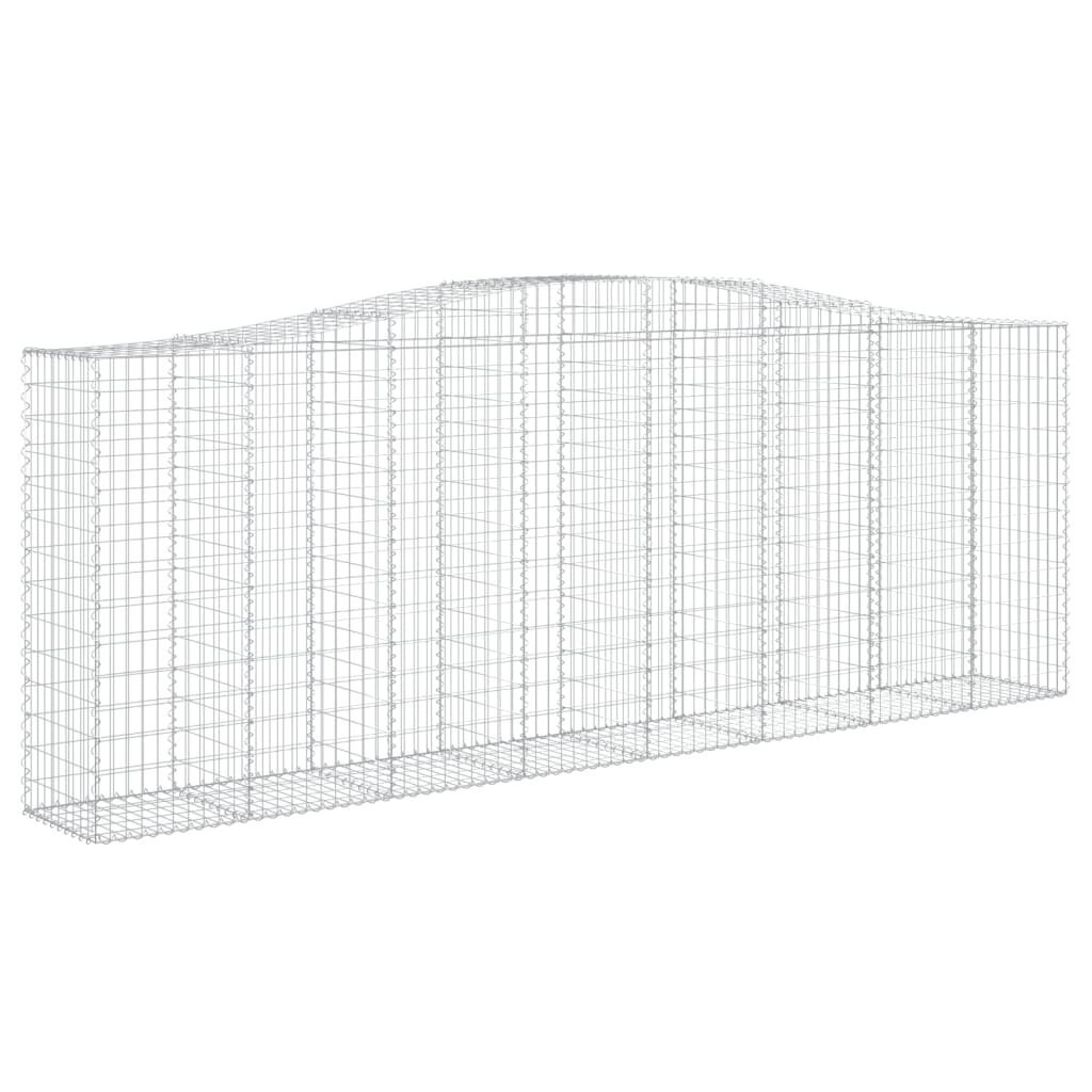 vidaXL Kaarevat kivikorit 4 kpl 400x50x140/160 cm galvanoitu rauta hinta ja tiedot | Aidat ja tarvikkeet | hobbyhall.fi