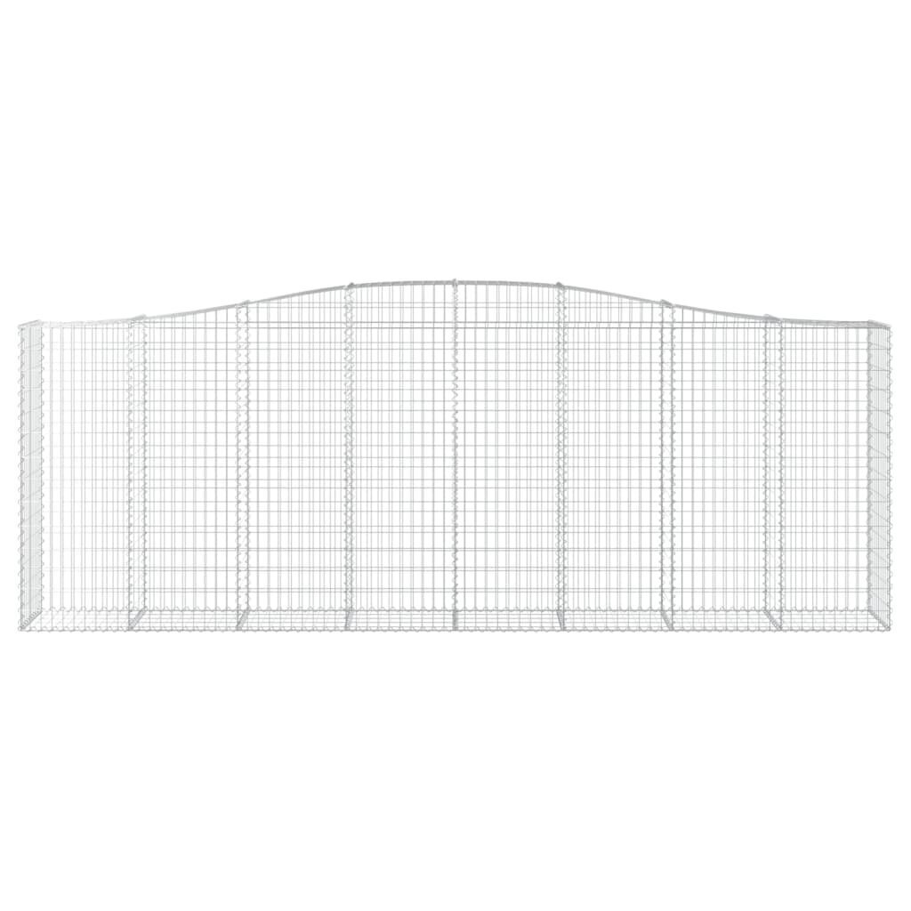 vidaXL Kaarevat kivikorit 4 kpl 400x50x140/160 cm galvanoitu rauta hinta ja tiedot | Aidat ja tarvikkeet | hobbyhall.fi